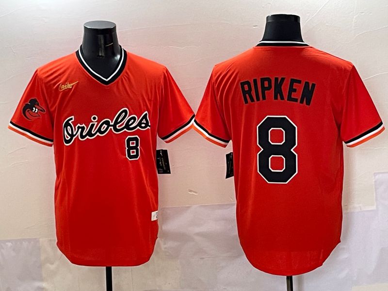 Men Baltimore Orioles #8 Ripken Orange Game 2025 Nike MLB Jersey style 50914->baltimore orioles->MLB Jersey